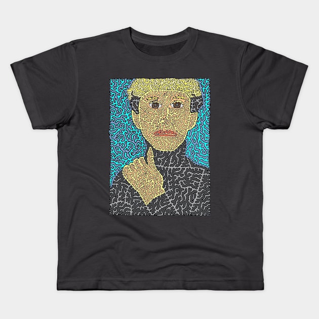 Andy Warhol - Portrait Kids T-Shirt by NightserFineArts